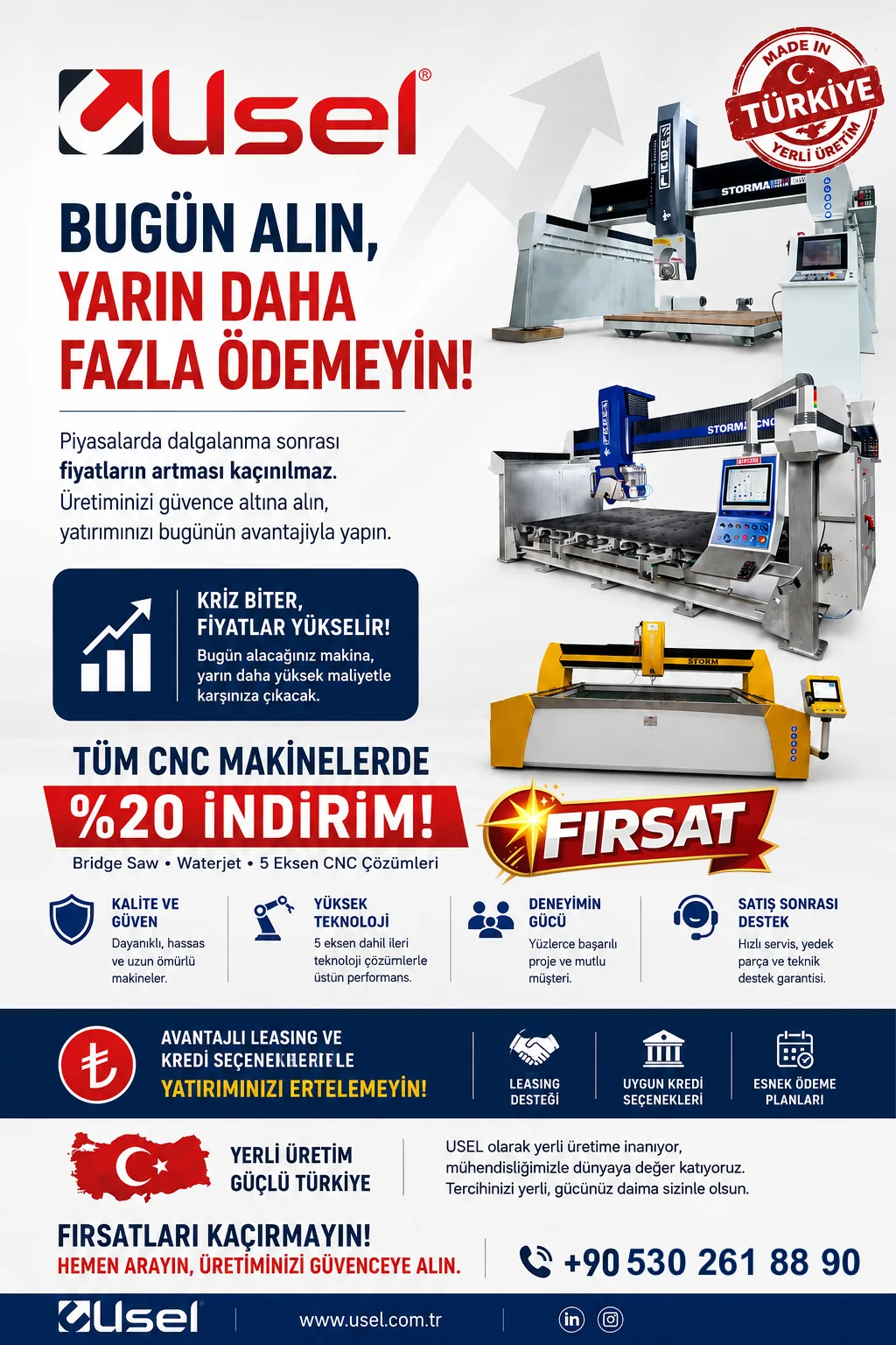 USEL Makina fırsat kampanyası