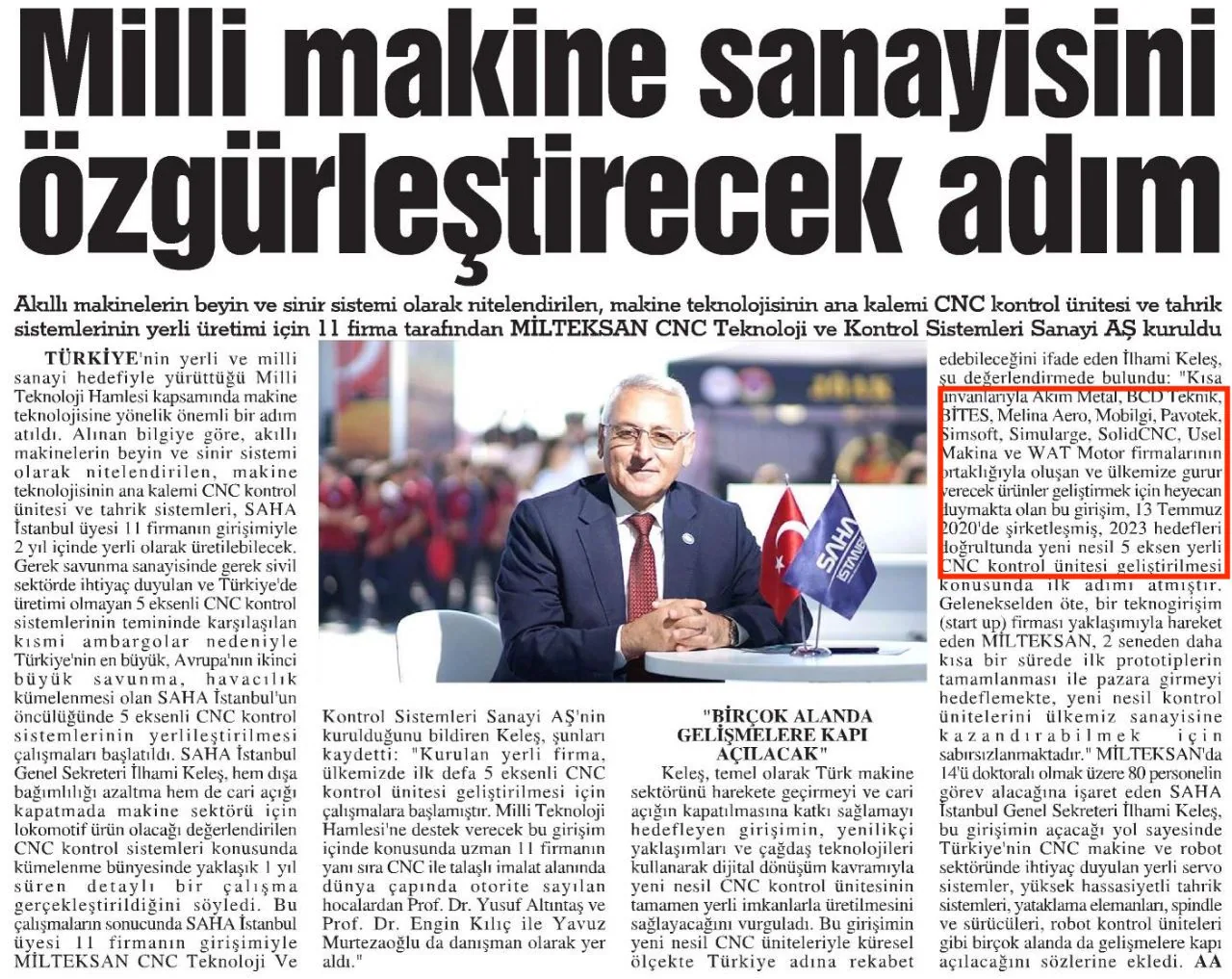 USEL Makina basın yansıması