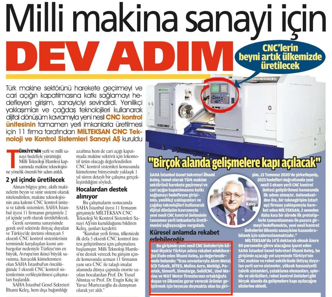 USEL Makina basın yansıması