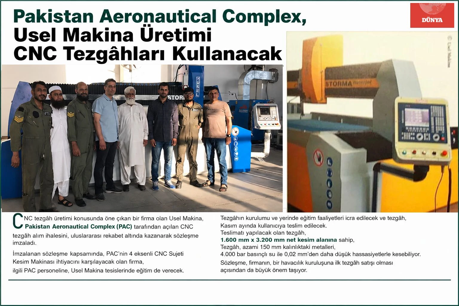USEL Makina basın yansıması