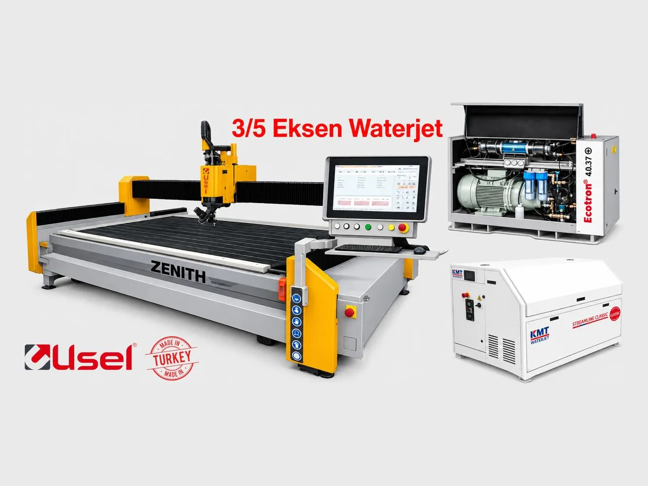 Zenith 5 Eksen CNC Su Jeti Kesim Makinası