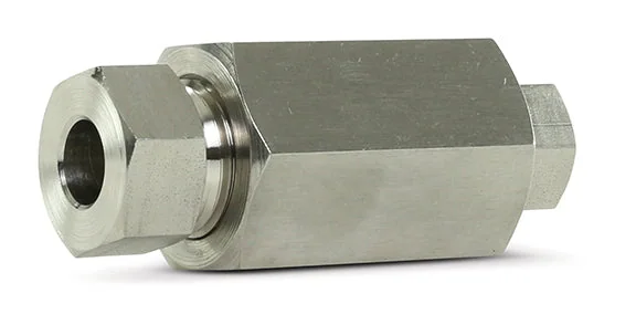 Straight Reducer Coupling, 3/8-in. Female to 9/16-in. Female