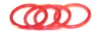 O-Ring, Red, 4 pack